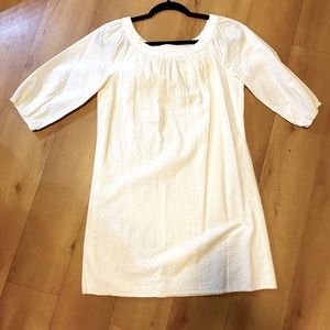 Diane von Furstenberg white long sleeve mini dress